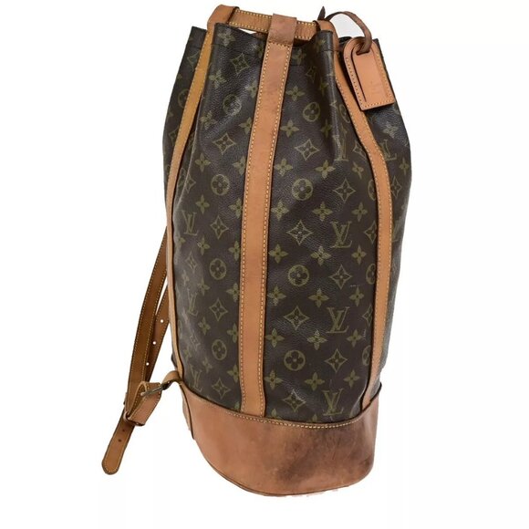 Auth LOUIS VUITTON LV Randonnee GM Shoulder Bag Monogram Leather Brown - Picture 10 of 16